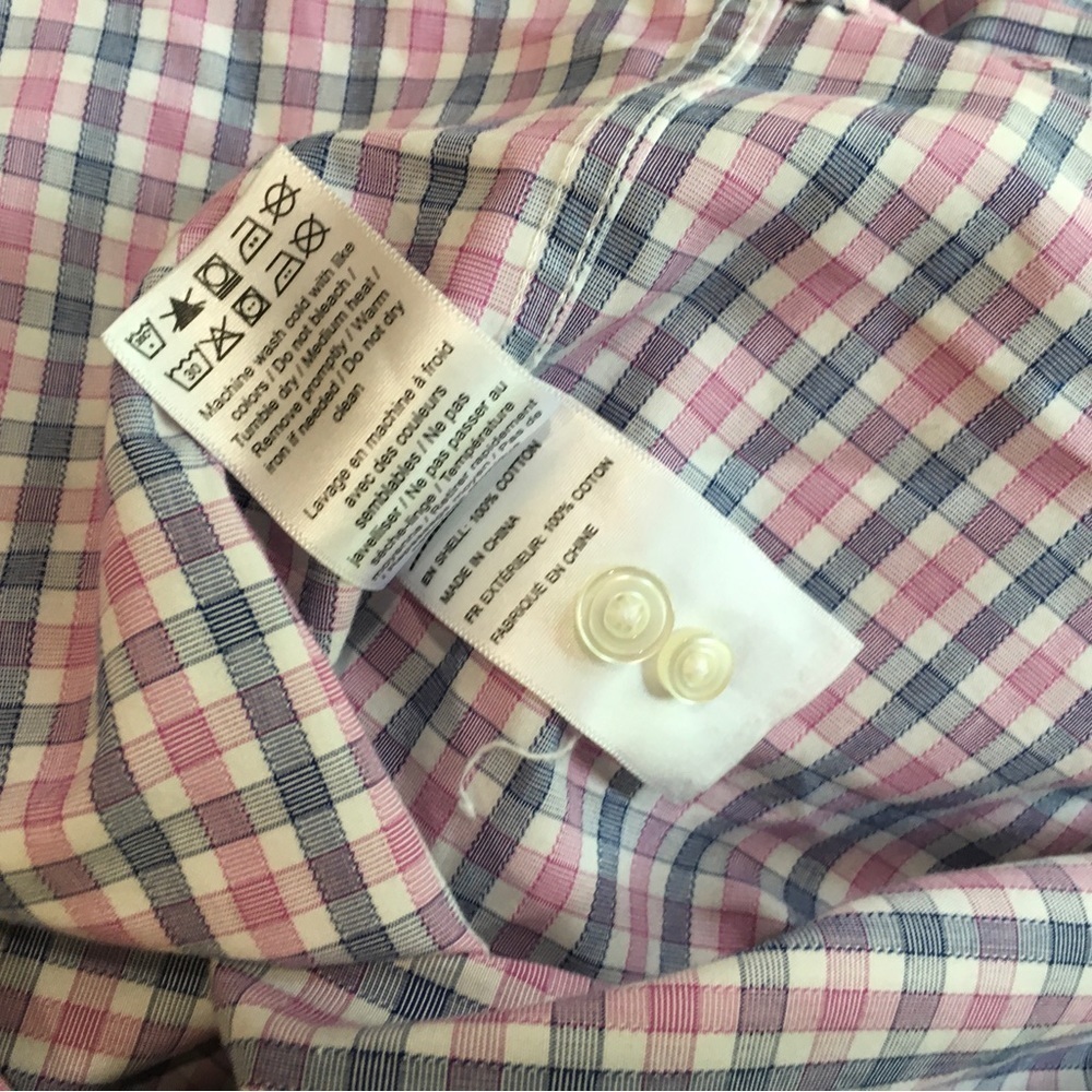 UNTUCKit Shirt Mens XL Blue Pink Check Plaid Long Sleeve Collared - Picture 4 of 6